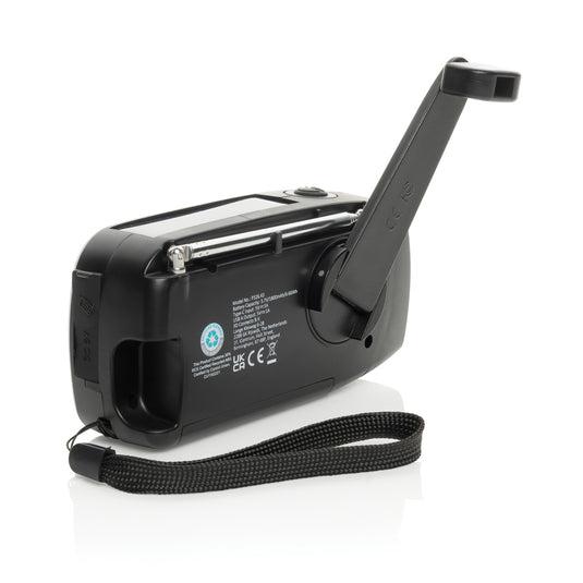 RescueWave RCS recycled plastic emergency radio - Custom Wood Designs RescueWave RCS recycled plastic emergency radio made from [material] –  [use_case] | Custom Wood Designs