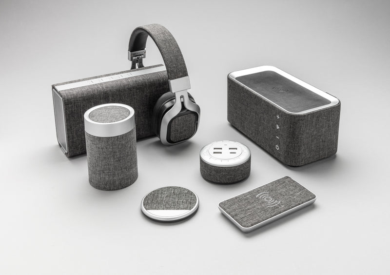 Load image into Gallery viewer, Vogue wireless charging speaker - Custom Wood Designs
