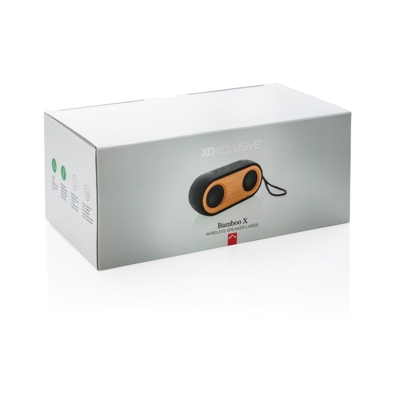 Load image into Gallery viewer, Bamboo X double speaker - Custom Wood Designs
