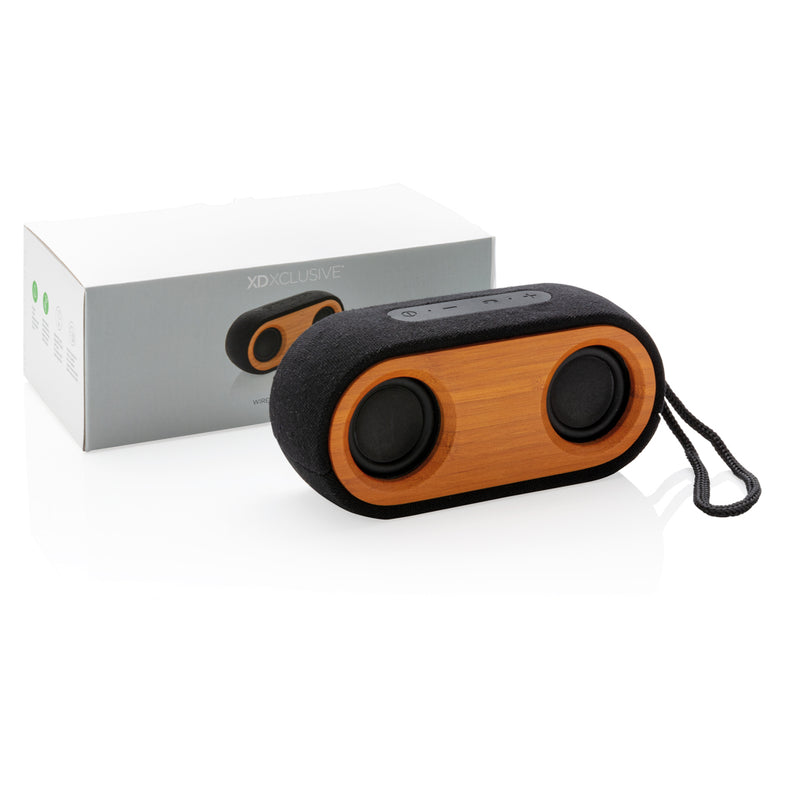 Load image into Gallery viewer, Bamboo X double speaker - Custom Wood Designs
