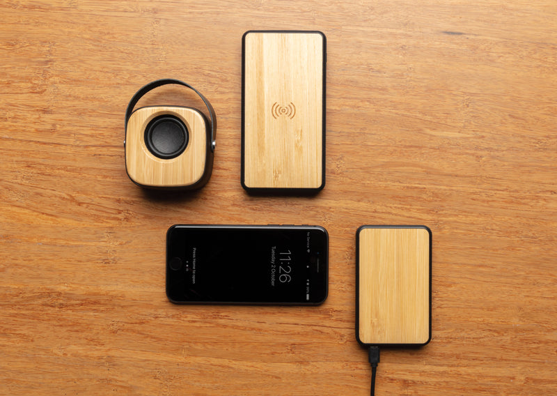 Load image into Gallery viewer, Bamboo 3W Wireless Fashion Speaker - Custom Wood Designs
