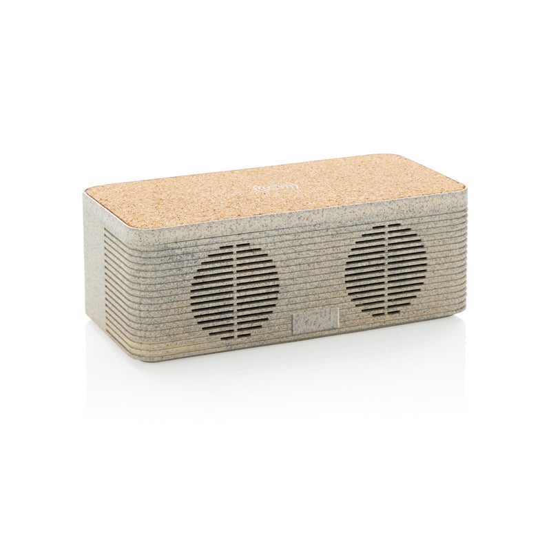 Load image into Gallery viewer, Wheatstraw wireless charging speaker - Custom Wood Designs

