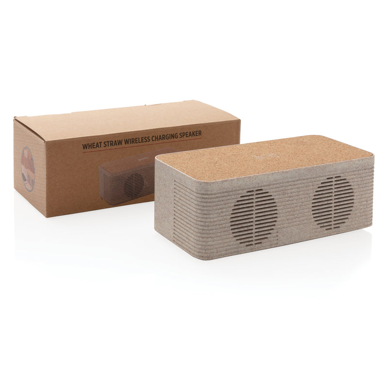 Load image into Gallery viewer, Wheatstraw wireless charging speaker - Custom Wood Designs
