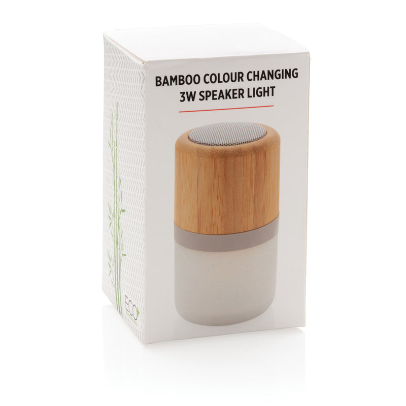 Load image into Gallery viewer, Bamboo colour changing 3W speaker light - Custom Wood Designs
