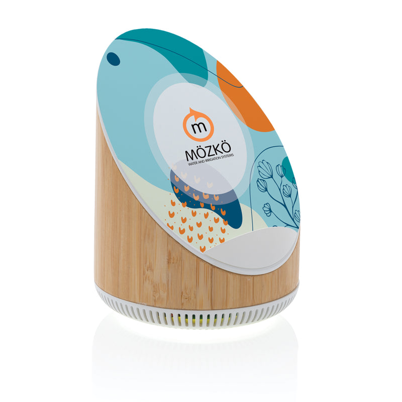 Load image into Gallery viewer, Ovate bamboo 5W speaker with 15W wireless charger - Custom Wood Designs
