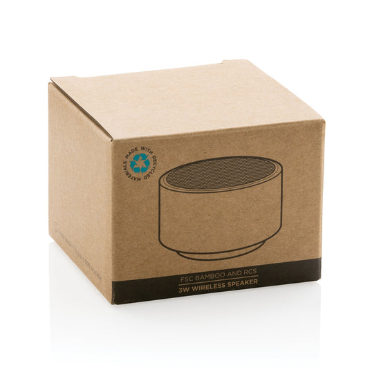 RCS recycled plastic and bamboo 3W wireless speaker - Custom Wood Designs