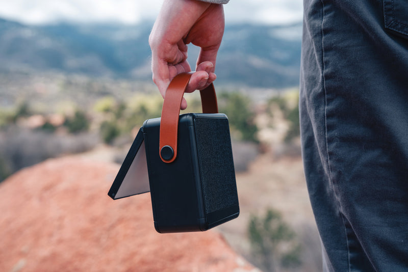 Load image into Gallery viewer, Skywave RCS recycled plastic solar speaker 12W - Custom Wood Designs
