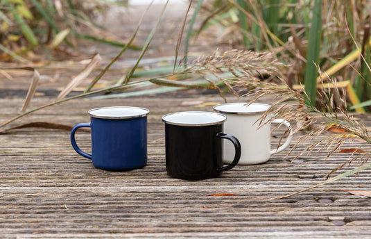 Vintage enamel mug - Custom Wood Designs