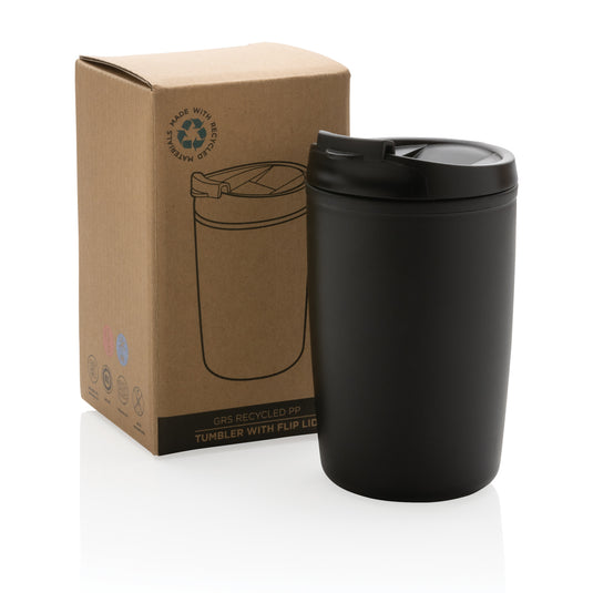 GRS Recycled PP tumbler with flip lid - Custom Wood Designs