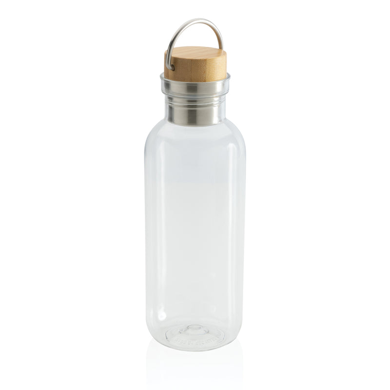 Load image into Gallery viewer, RCS RPET bottle with bamboo lid and handle - Custom Wood Designs
