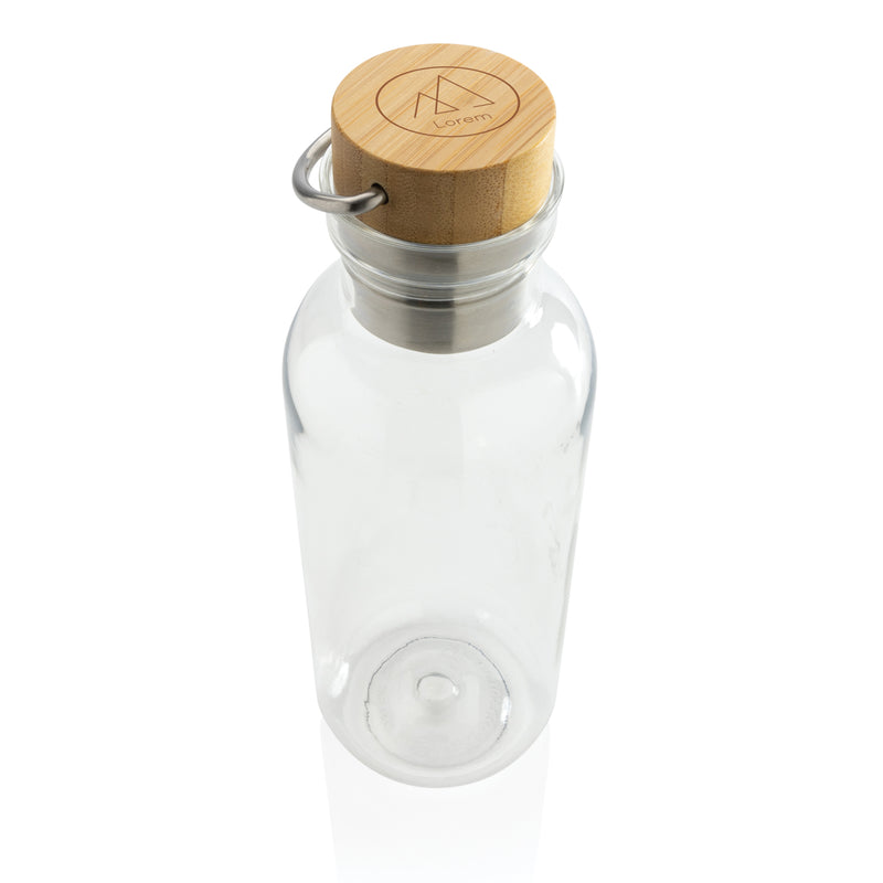Load image into Gallery viewer, RCS RPET bottle with bamboo lid and handle - Custom Wood Designs
