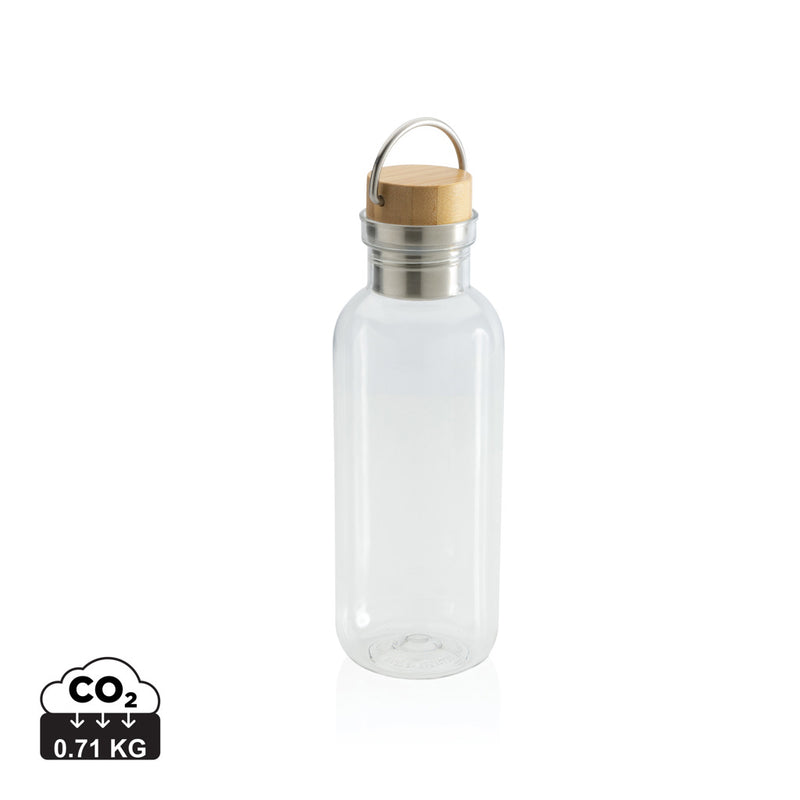 Load image into Gallery viewer, RCS RPET bottle with bamboo lid and handle - Custom Wood Designs
