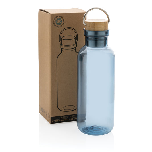 RCS RPET bottle with bamboo lid and handle - Custom Wood Designs