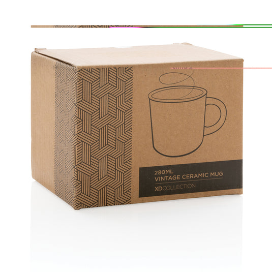 Vintage ceramic mug 280ml - Custom Wood Designs