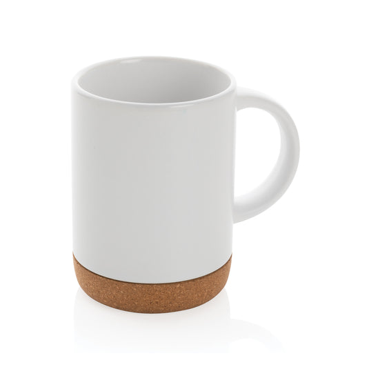 Ceramic mug with cork base 280ml - Custom Wood Designs