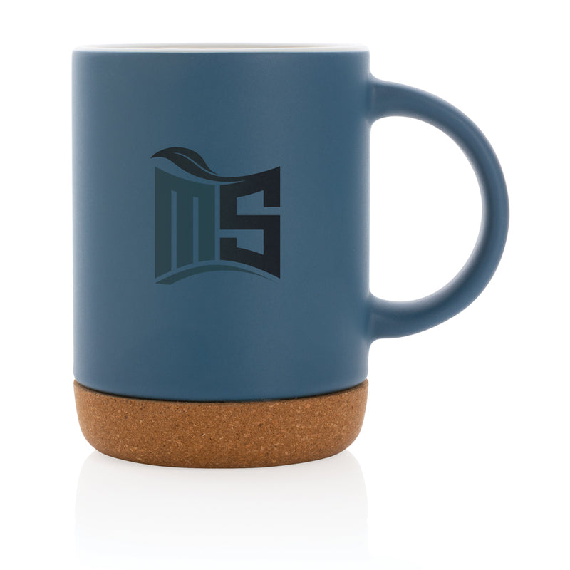 Load image into Gallery viewer, Ceramic mug with cork base 280ml - Custom Wood Designs
