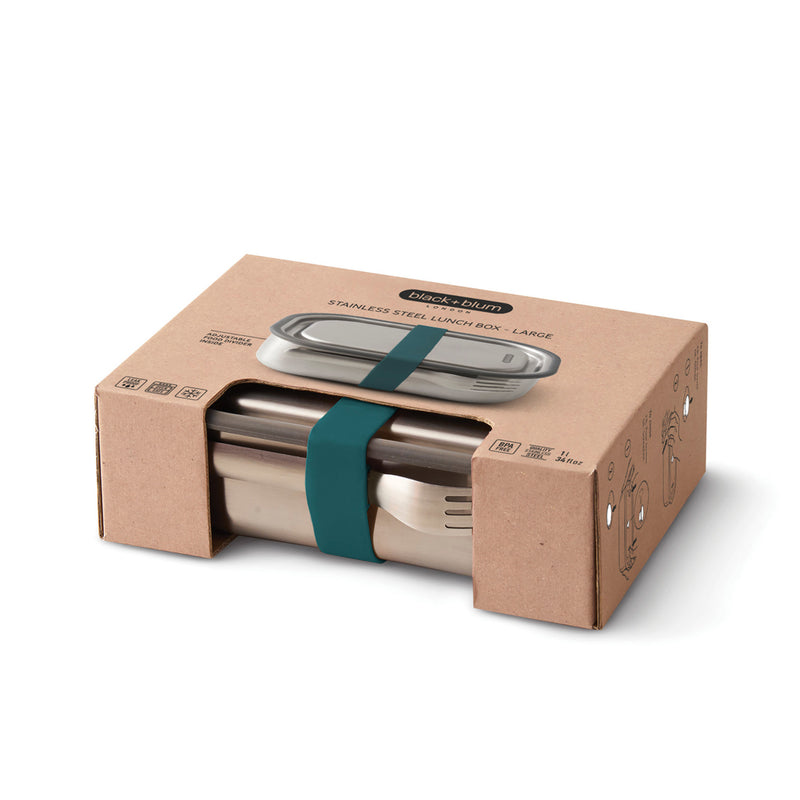 Load image into Gallery viewer, Black+Blum Stainless Steel Lunch Box Large - Custom Wood Designs
