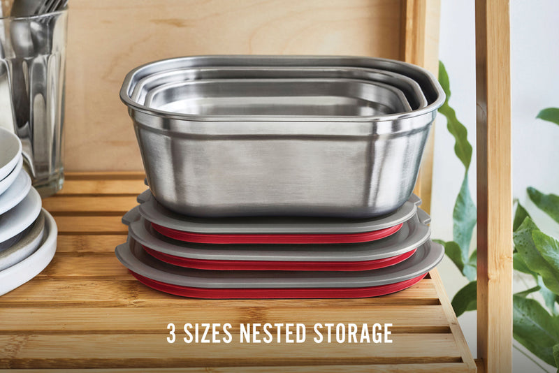 Load image into Gallery viewer, Mealprep Box 3pcs Set Small, Medium, Large - Custom Wood Designs Mealprep Box 3pcs Set Small, Medium, Large made from [material] –  [use_case] | Custom Wood Designs
