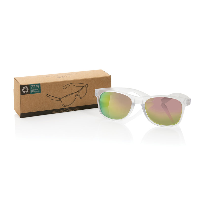 Load image into Gallery viewer, Gleam RCS recycled PC mirror lens sunglasses - Custom Wood Designs
