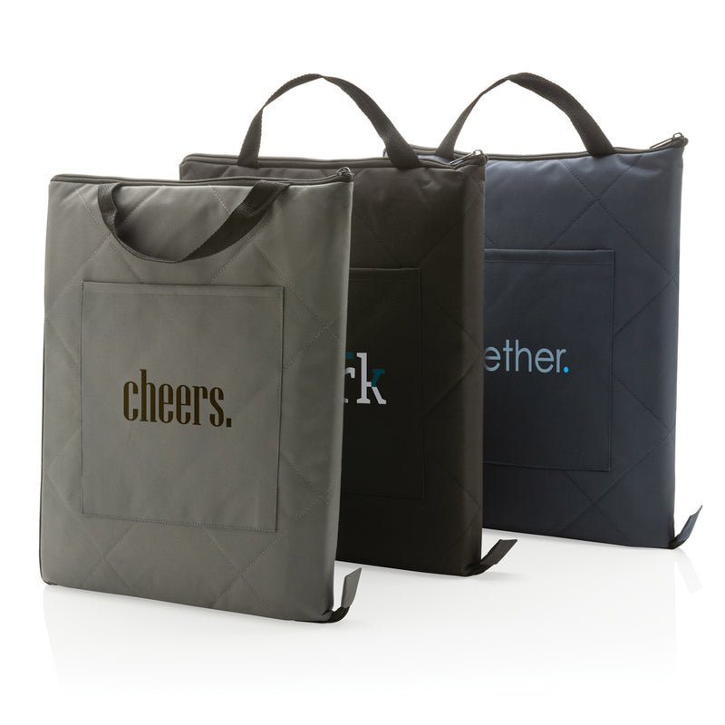 Load image into Gallery viewer, RPET foldable quilted picnic blanket - Custom Wood Designs
