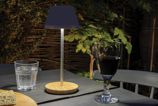 Pure Glow RCS usb-rechargeable recycled plastic table lamp - Custom Wood Designs