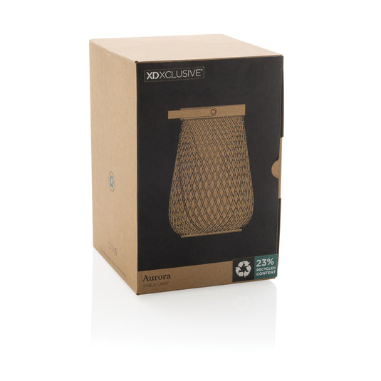 Aurora RCS recycled plastic USB re-chargeable table lamp - Custom Wood Designs