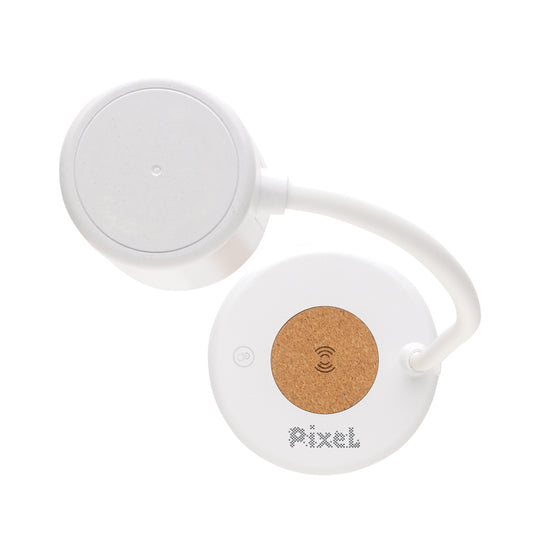 Zenara RCS recycled plastic and cork 15W wireless desk lamp - Custom Wood Designs