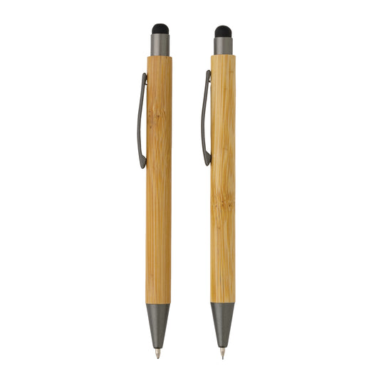 Bamboo modern pen set in box - Custom Wood Designs