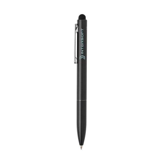 Kymi RCS certified recycled aluminium pen with stylus - Custom Wood Designs