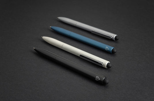 Kymi RCS certified recycled aluminium pen with stylus - Custom Wood Designs