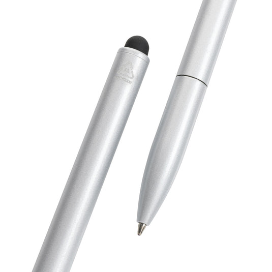 Kymi RCS certified recycled aluminium pen with stylus - Custom Wood Designs