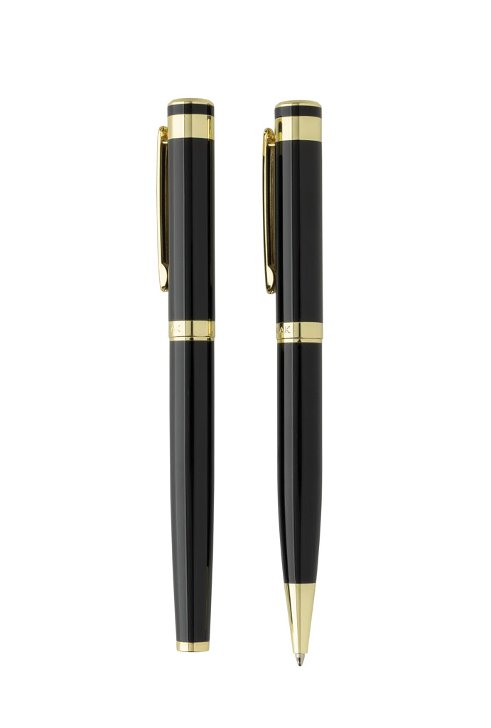 Load image into Gallery viewer, Swiss Peak Luca RCS recycled brass deluxe pen set - Custom Wood Designs
