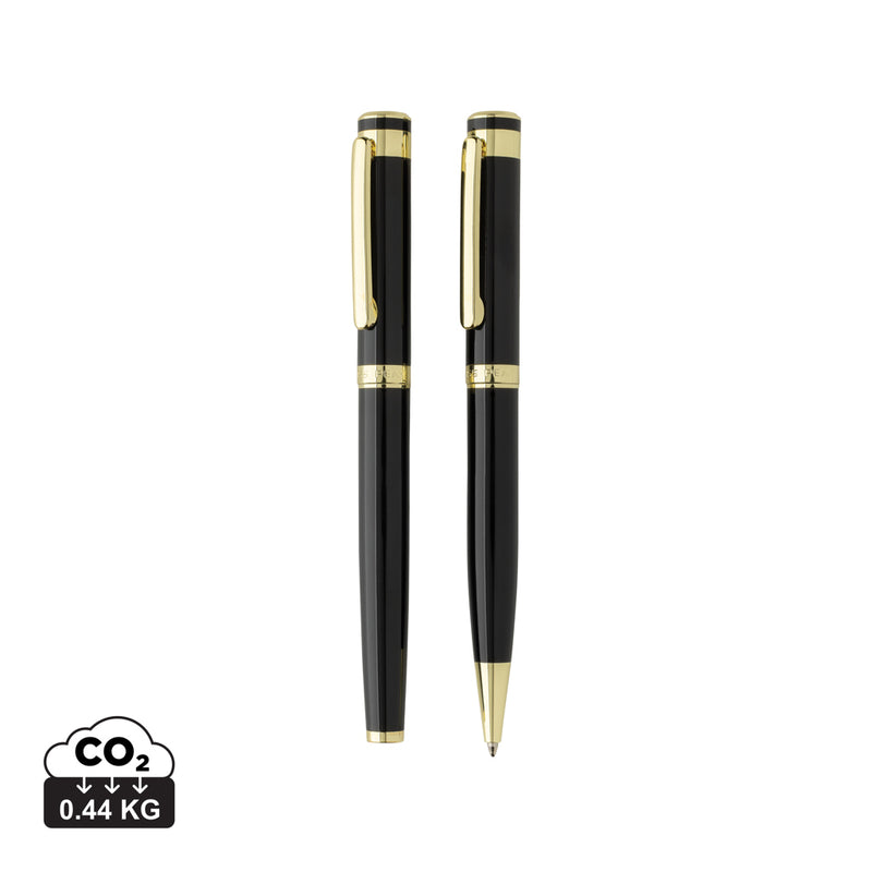 Load image into Gallery viewer, Swiss Peak Luca RCS recycled brass deluxe pen set - Custom Wood Designs
