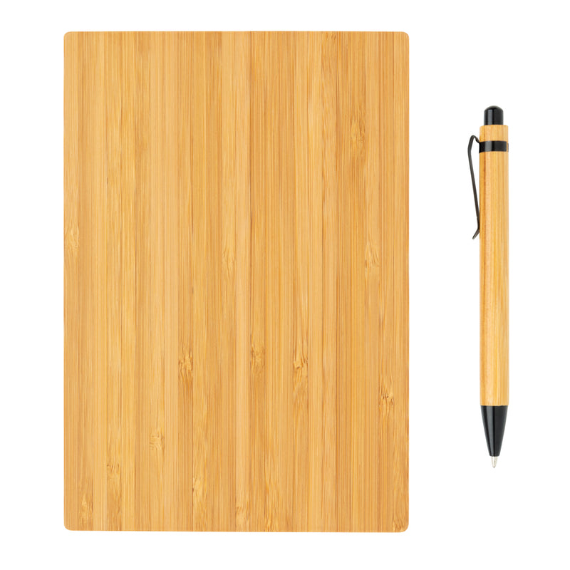 Load image into Gallery viewer, A5 Bamboo notebook &amp; pen set - Custom Wood Designs

