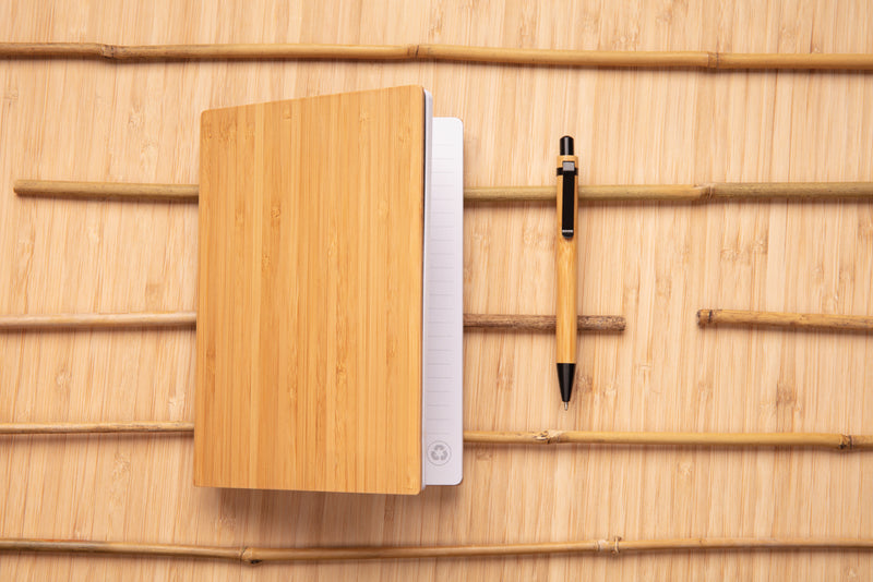 Load image into Gallery viewer, A5 Bamboo notebook &amp; pen set - Custom Wood Designs
