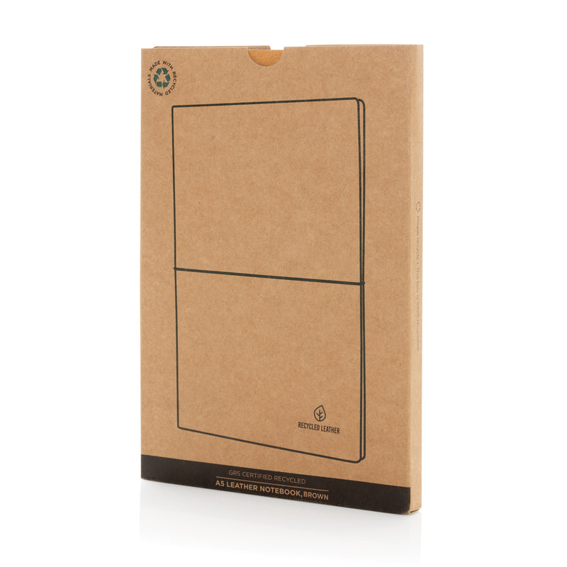 Load image into Gallery viewer, A5 GRS recycled leather notebook - Custom Wood Designs
