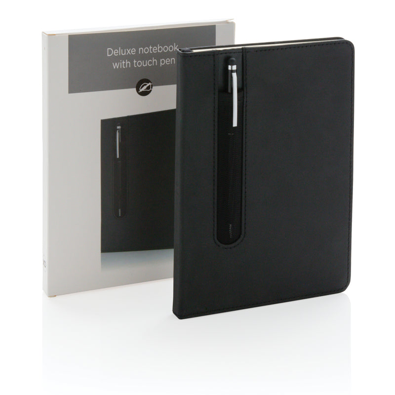 Load image into Gallery viewer, Standard hardcover PU A5 notebook with stylus pen - Custom Wood Designs
