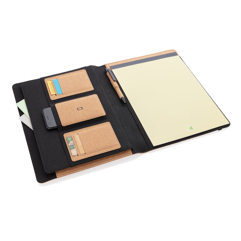 Load image into Gallery viewer, Deluxe cork portfolio A4 with pen - Custom Wood Designs

