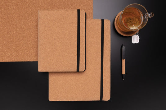 Deluxe cork portfolio A4 with pen - Custom Wood Designs