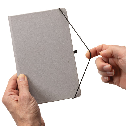 GRS Recycled leather hardcover notebook A5 - Custom Wood Designs