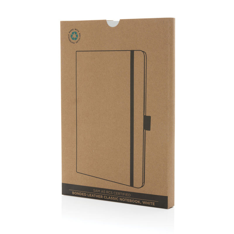 Load image into Gallery viewer, Sam A5 RCS certified bonded leather classic notebook - Custom Wood Designs
