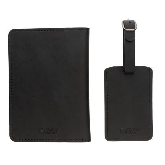 Swiss Peak GRS recycled PU travel gift set - Custom Wood Designs