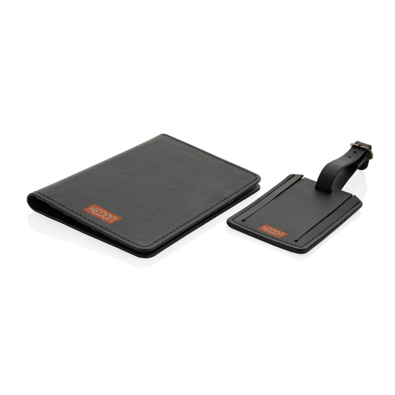 Load image into Gallery viewer, Swiss Peak GRS recycled PU travel gift set - Custom Wood Designs
