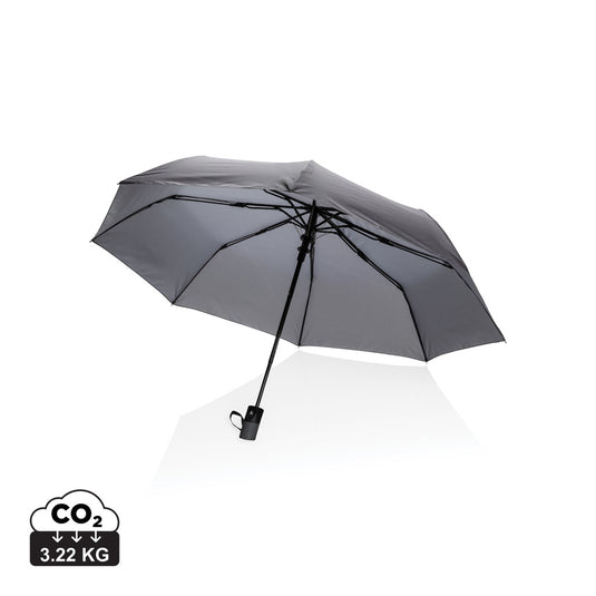 21" Impact AWARE™ RPET 190T mini auto open umbrella - Custom Wood Designs