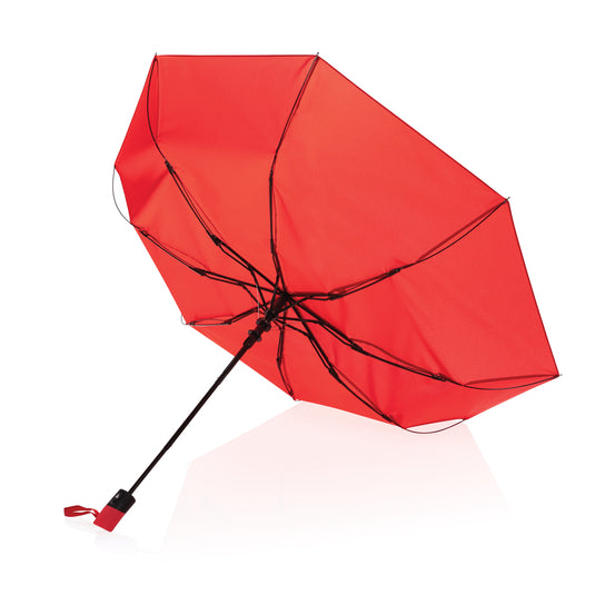 21" Impact AWARE™ RPET 190T mini auto open umbrella - Custom Wood Designs