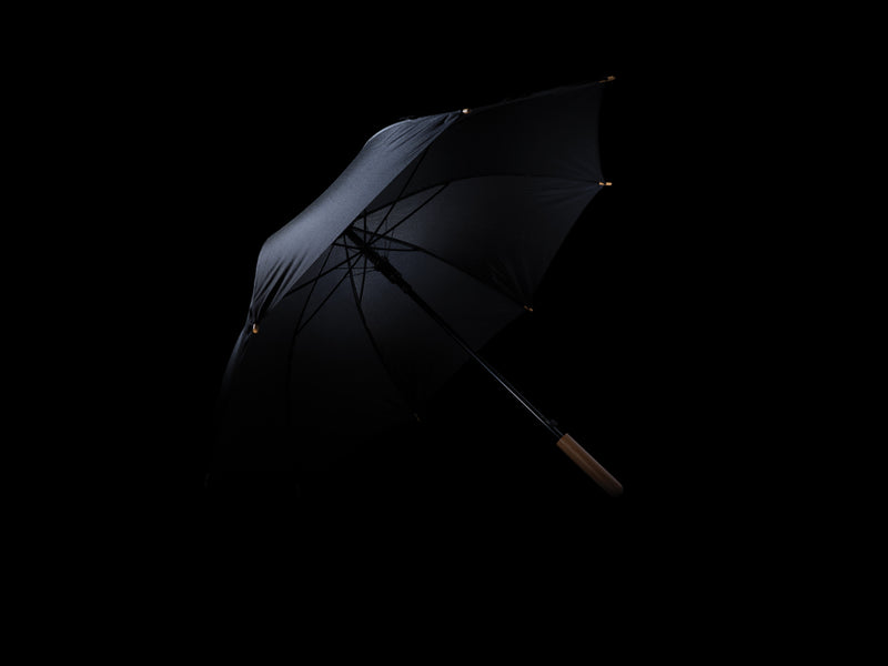 Load image into Gallery viewer, 23" Impact AWARE™ RPET 190T auto open bamboo umbrella - Custom Wood Designs
