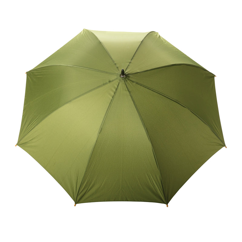 Load image into Gallery viewer, 23" Impact AWARE™ RPET 190T auto open bamboo umbrella - Custom Wood Designs
