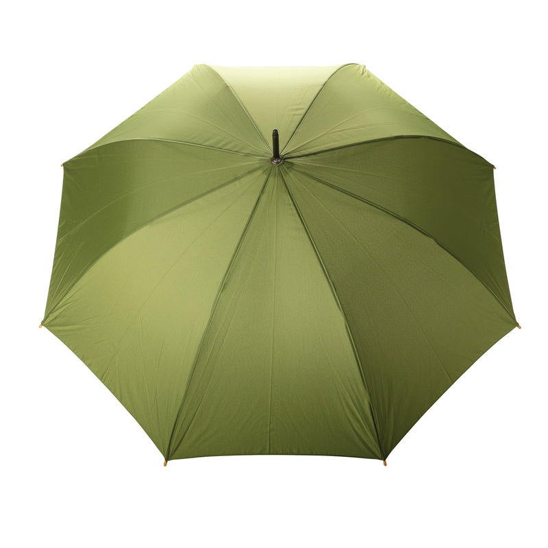 Load image into Gallery viewer, 27" Impact AWARE™ RPET 190T auto open bamboo umbrella - Custom Wood Designs
