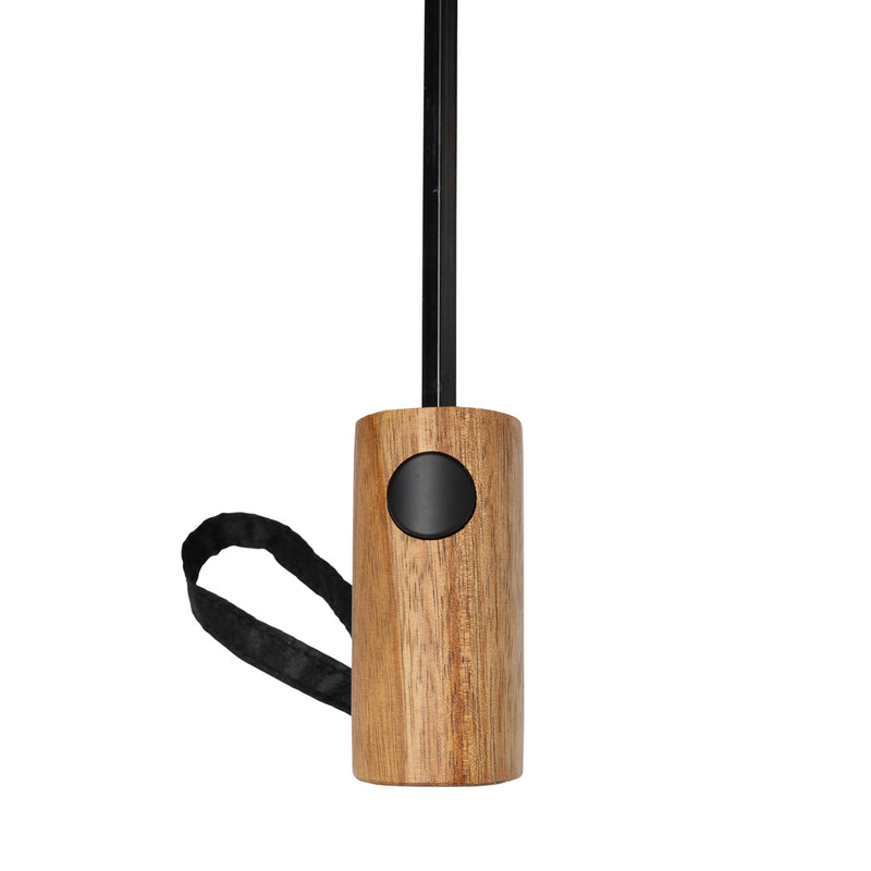 Load image into Gallery viewer, Kaycey 21" AWARE™ RPET Acacia wood mini auto open umbrella - Custom Wood Designs
