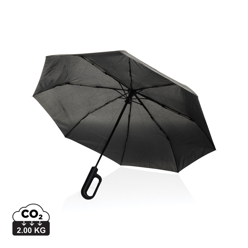Load image into Gallery viewer, Yara 21" AWARE™ RPET solid colour umbrella with carabiner - Custom Wood Designs
